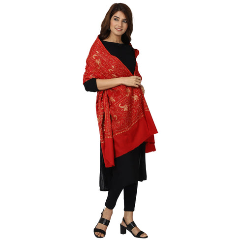 Women's Hand Embroidered Wool Shawl